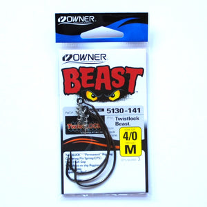 Owner® Beast™ 4/0 Unweighted, 3 Pack