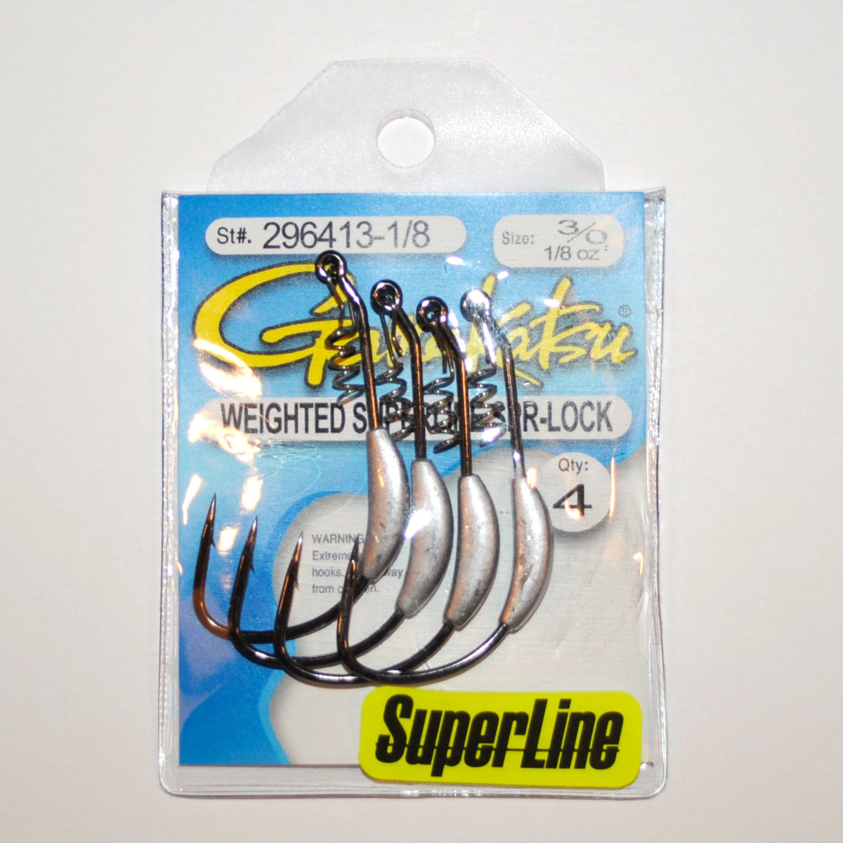 Gamakatsu Weighted Superline Spr-Lock - 4 pack - Pure Flats LLC Gamakatsu Weighted Superline Spr-Lock - 4 pack - Pure Flats LLC