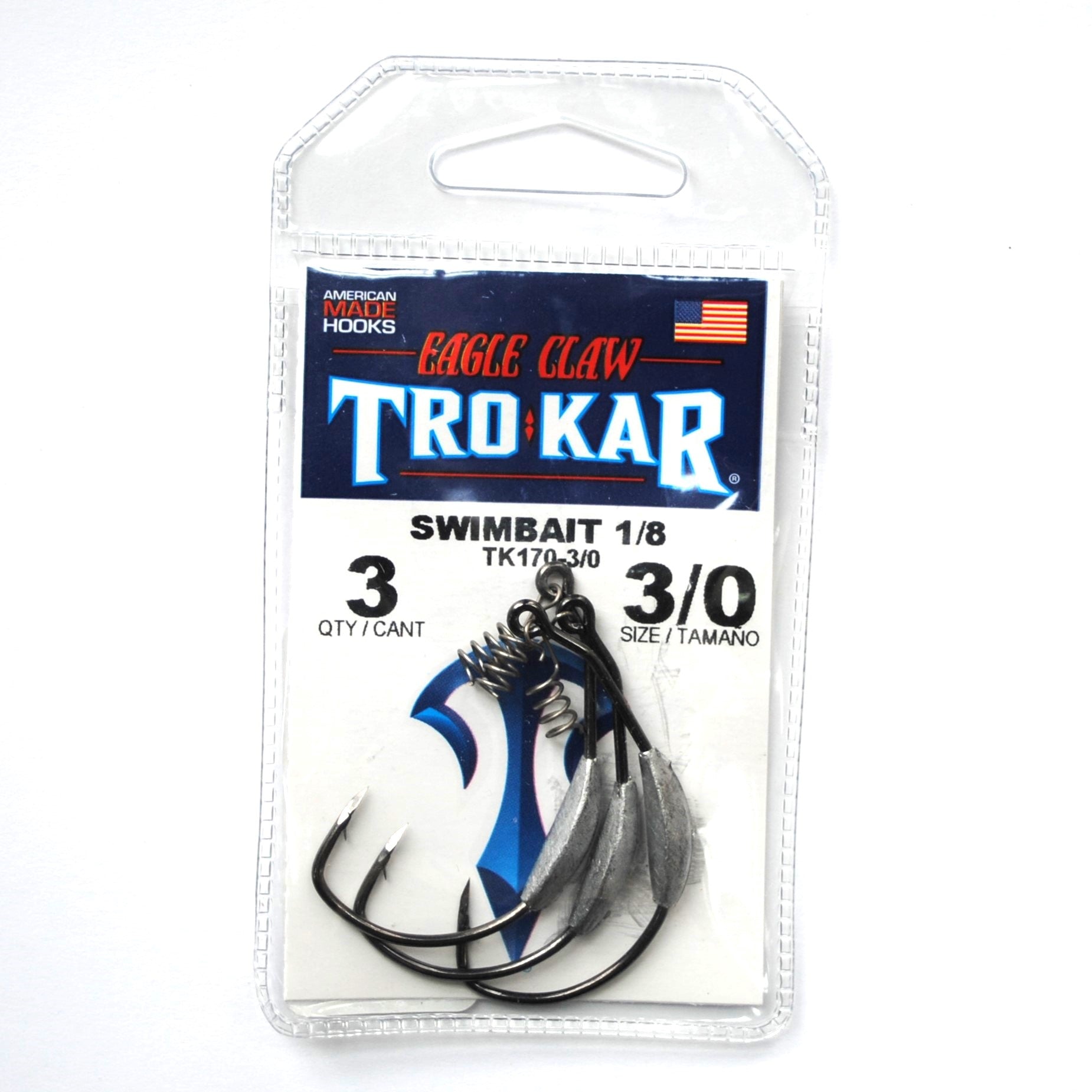 Eagle Claw Trokar Swimbait Hook Black 5ct Size 4/0 for sale online